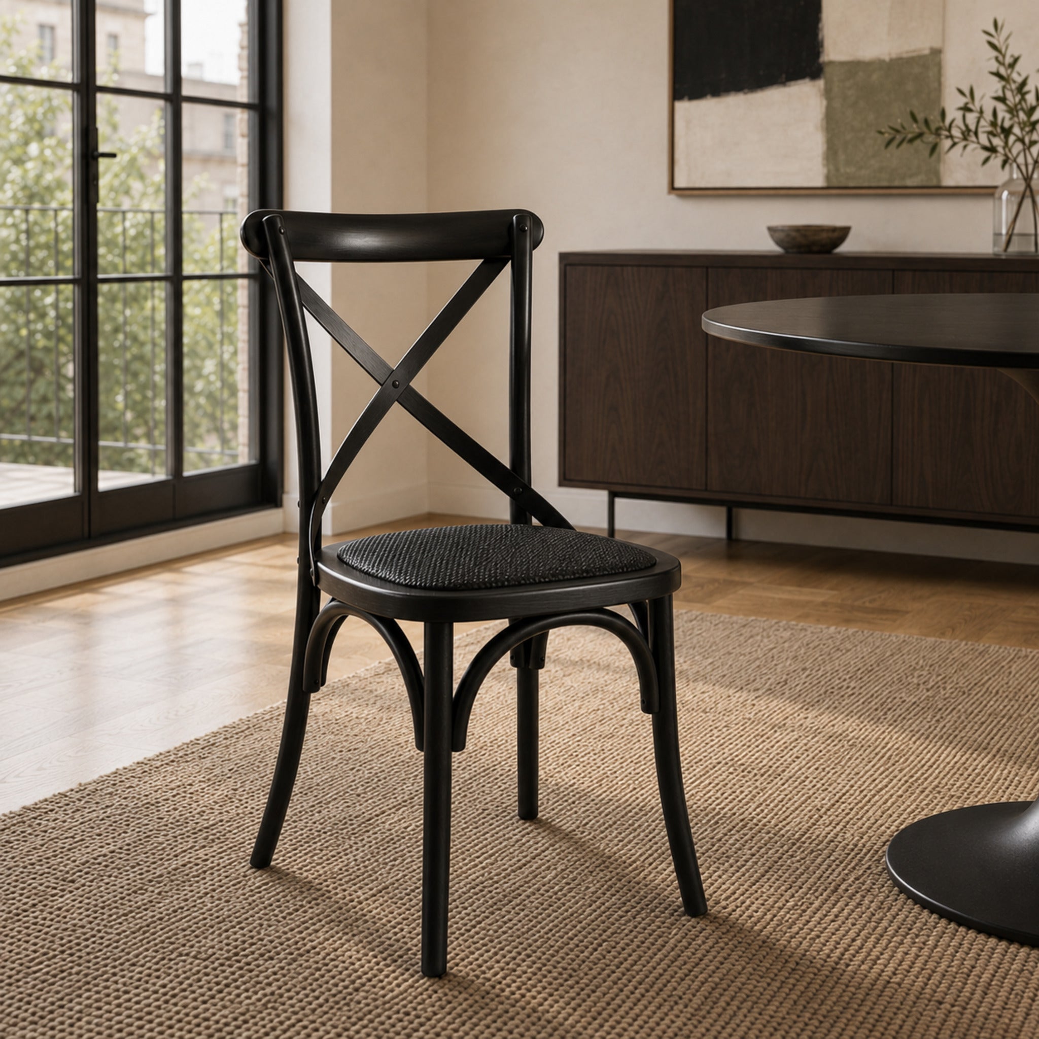 Silla Nápoles Esterilla Full Black