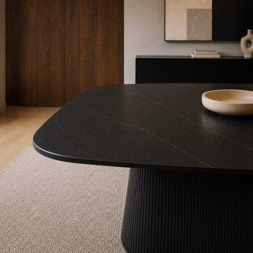 Mesa Tancah Black Marquina Base Negra