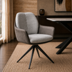 Silla Nature Gris Oscuro Base Negra