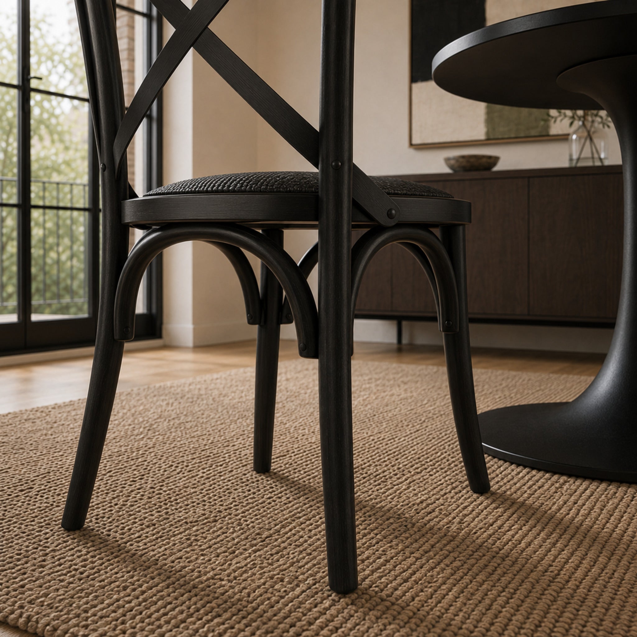 Silla Nápoles Esterilla Full Black