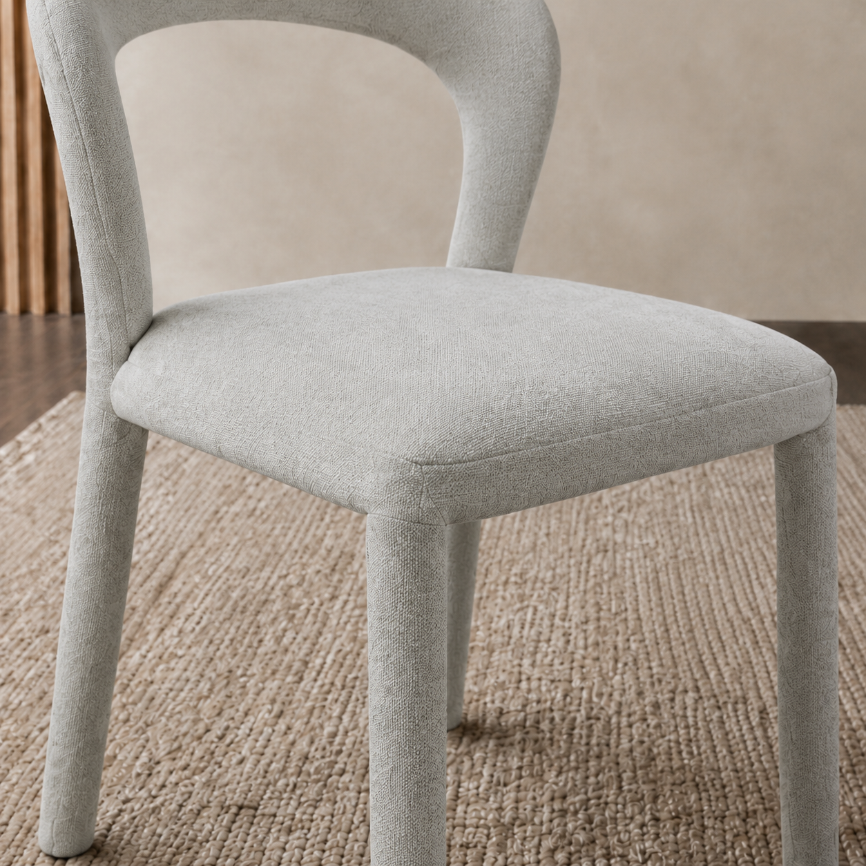 Vista 7 de Silla Kaela Gris Claro, chenille, gris – Zagliari