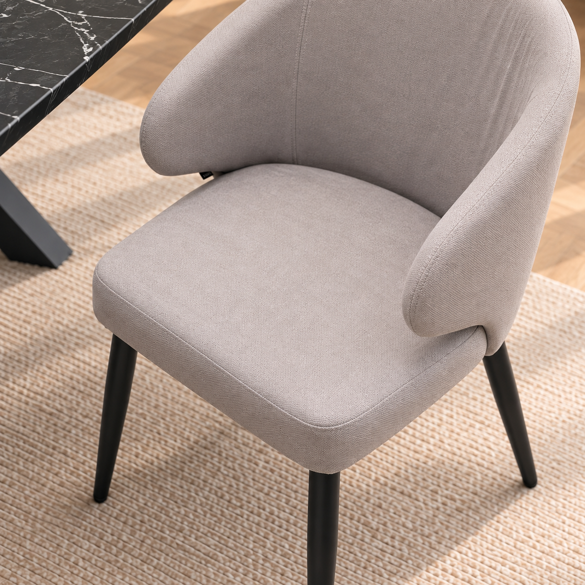 Silla Vita Gris Oscuro Base Negra