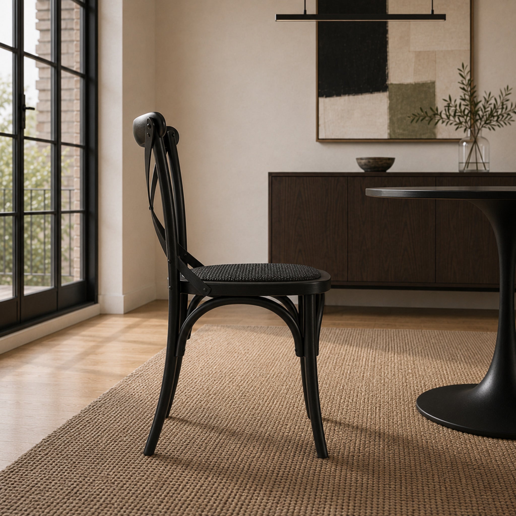 Silla Nápoles Esterilla Full Black
