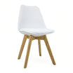 Silla Elba Blanca base madera