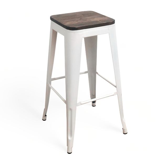 Banqueta Dalia Blanca Dark Wood
