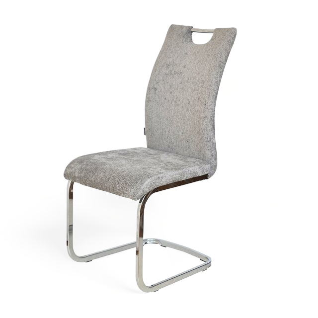 Silla Celine Chenille Gris Claro