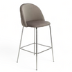Banqueta Helia Pana Gris Claro Base Cromo