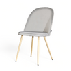 Silla Livia Lisa Gris Claro Pana Base Natural