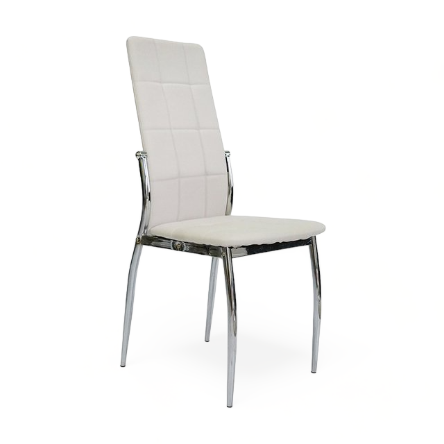 Silla Nova Ecocuero Capitoné Blanca