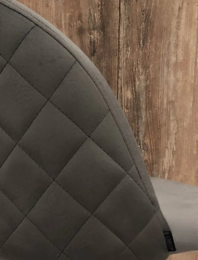 Banqueta Helia Pana Gris Oscuro Base Cromo