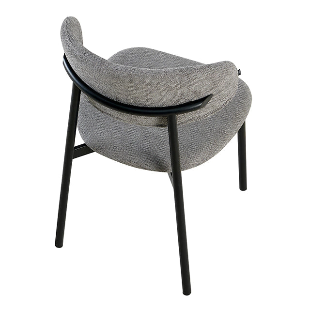 Silla Zuno Gris Oscuro Chenille Base Negra
