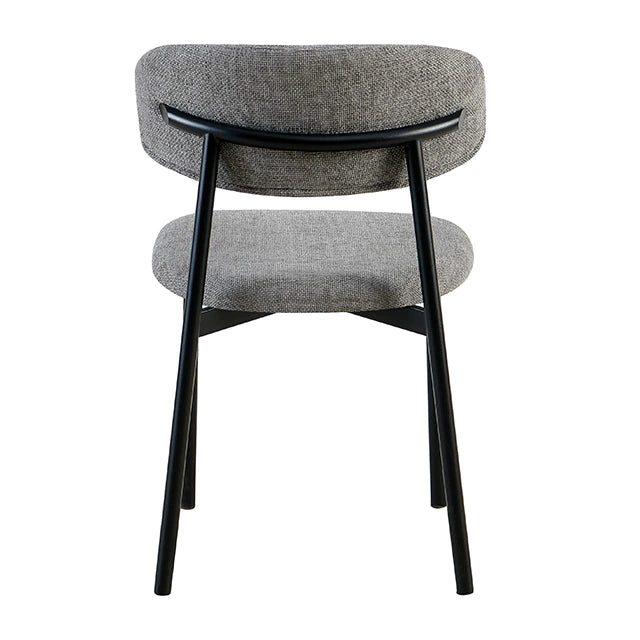 Silla Zuno Gris Oscuro Chenille Base Negra