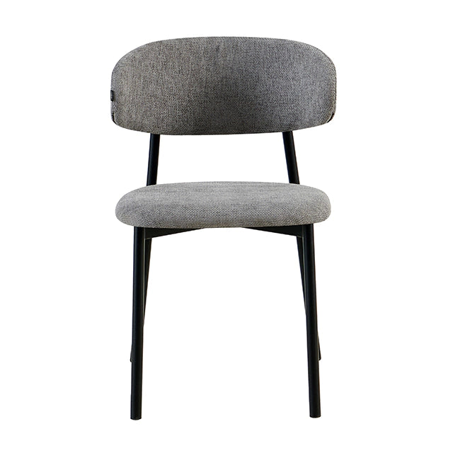 Silla Zuno Gris Oscuro Chenille Base Negra