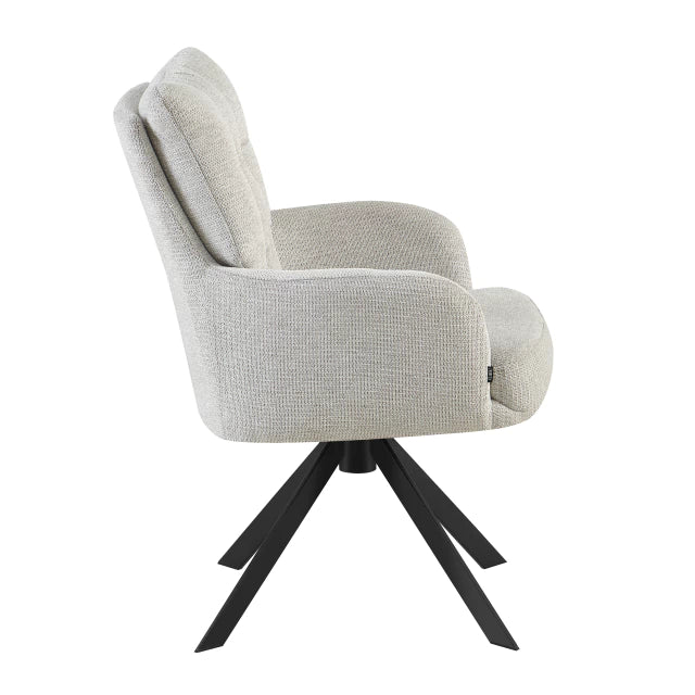 Sillón Valencia Beige Base Negra