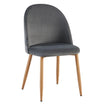 Silla Livia Matelasse Gris Oscuro Pana Base Natural