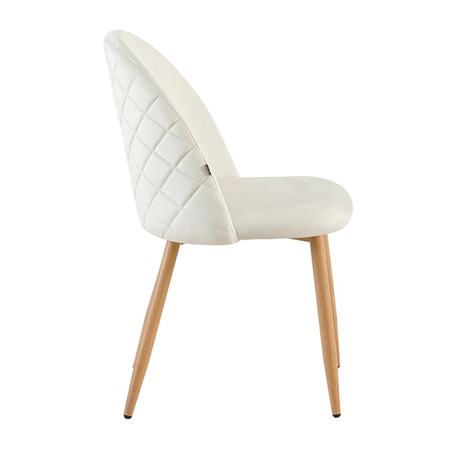 Silla Livia Matelasse Beige Pana Base Natural