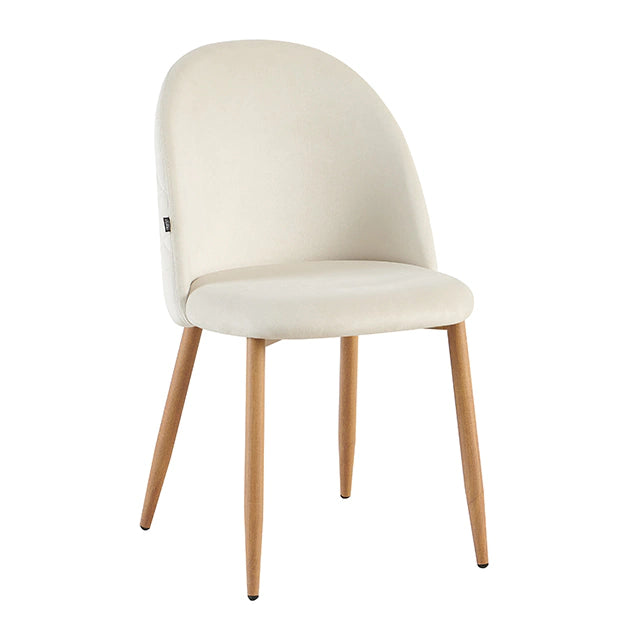 Silla Livia Matelasse Beige Pana Base Natural