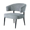 Sillón Bondie Chenille Gris Base Negra