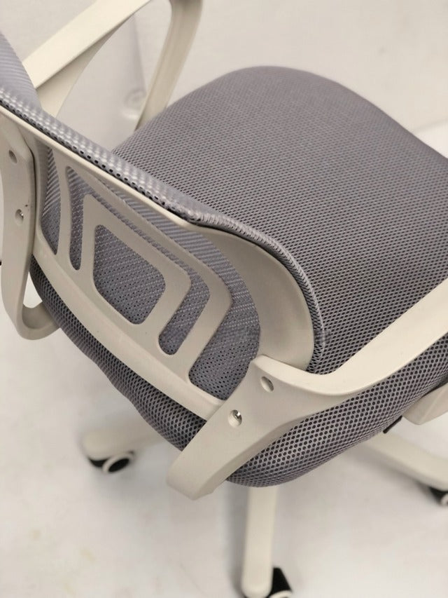 Silla Oficina Modena White + Grey