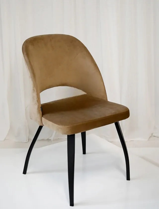 Silla Kendra Pana Taupe Base Negra