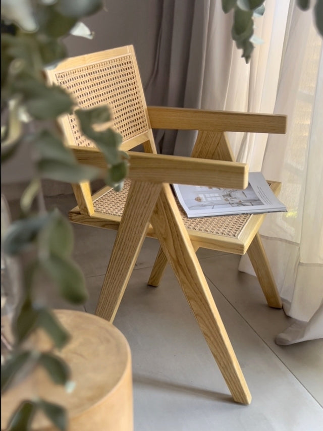 Silla Tavira Natural con Apoyabrazos