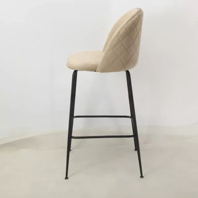 Banqueta Helia Pana Taupe Base Negra