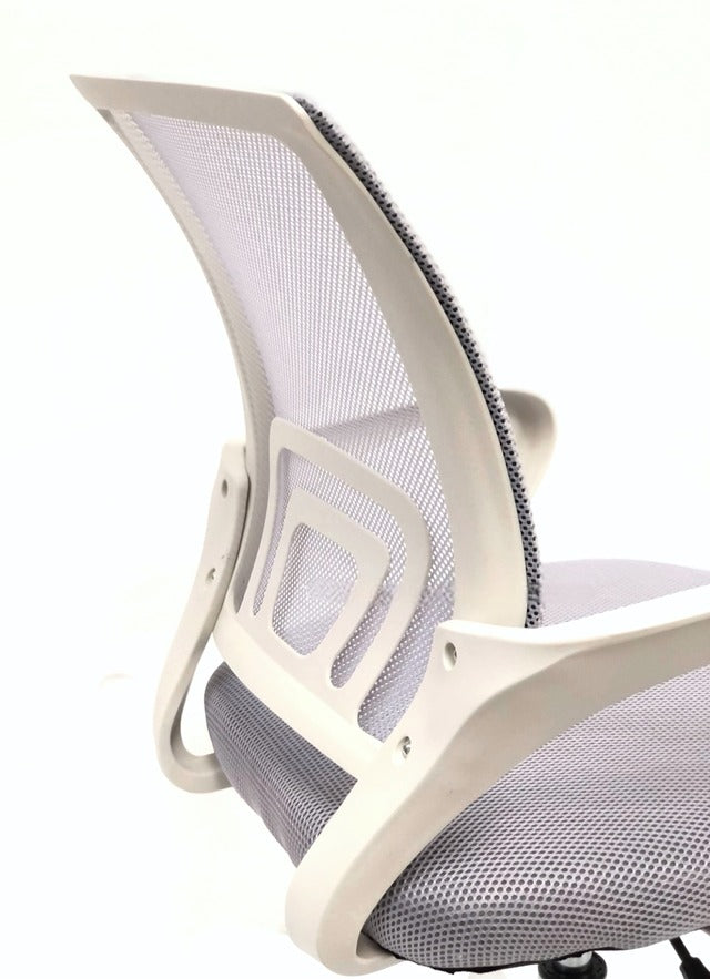 Silla Oficina Modena White + Grey