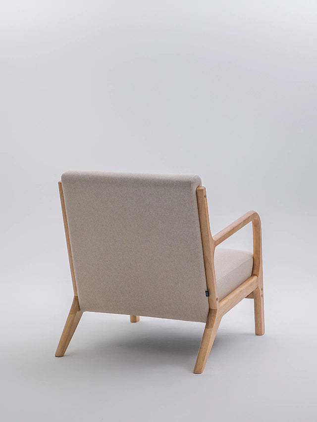 Sillón Olia Taupe Base Natural