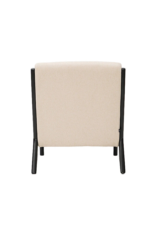 Sillón Olia Chenille Beige Madera Negra