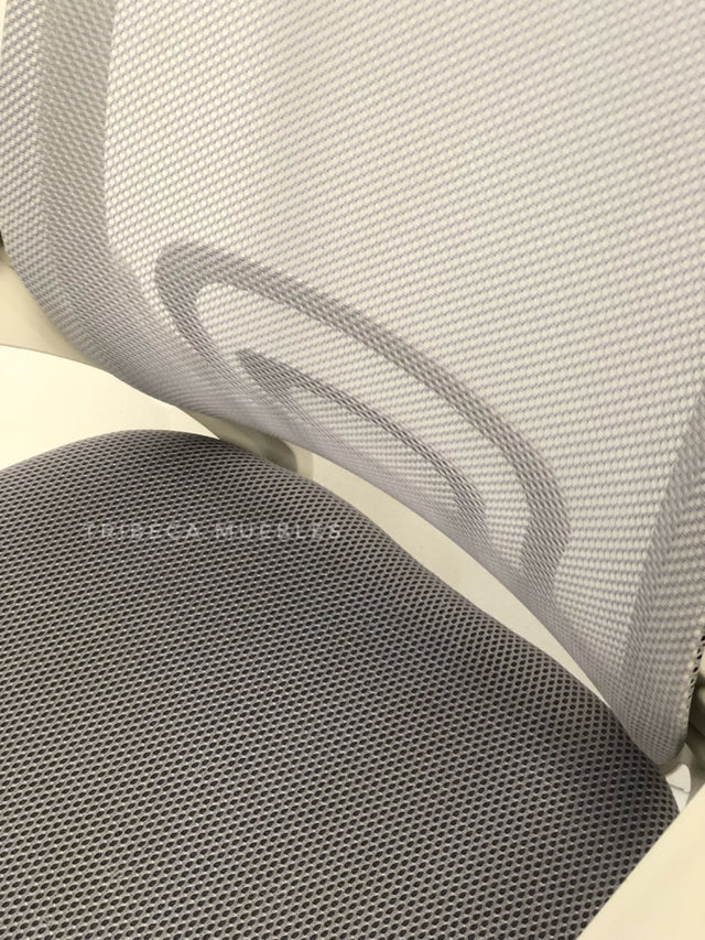 Silla Oficina Modena White + Grey