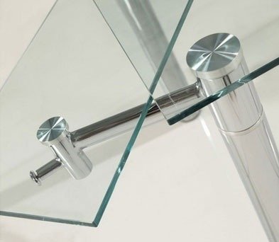 Mesa Extensible Vidrio y Cromo