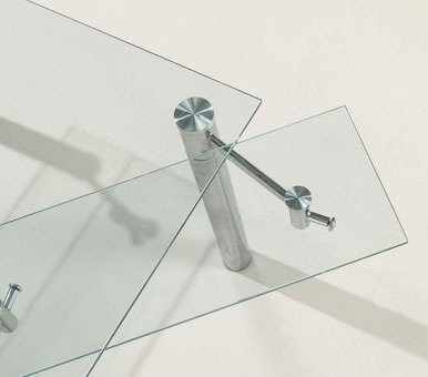 Mesa Extensible Vidrio y Cromo