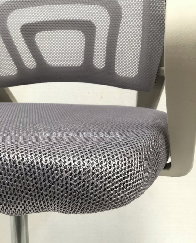 Silla Oficina Modena White + Grey