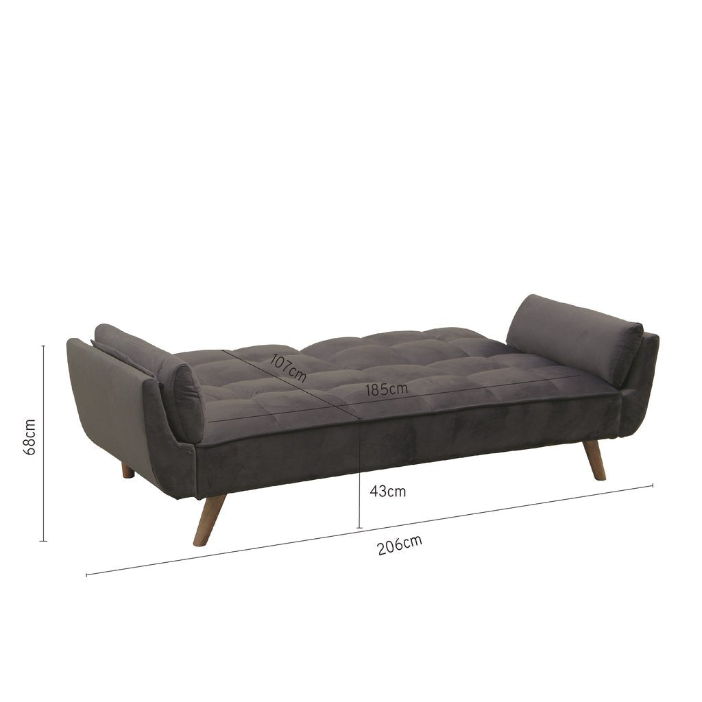 Sofa Bed Violetta Pana USB Dark Grey