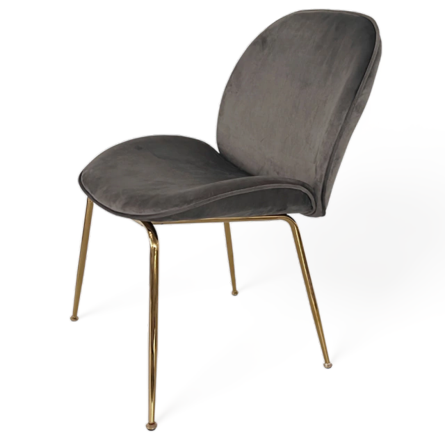 Silla Kyris Gris Oscuro Base Dorada
