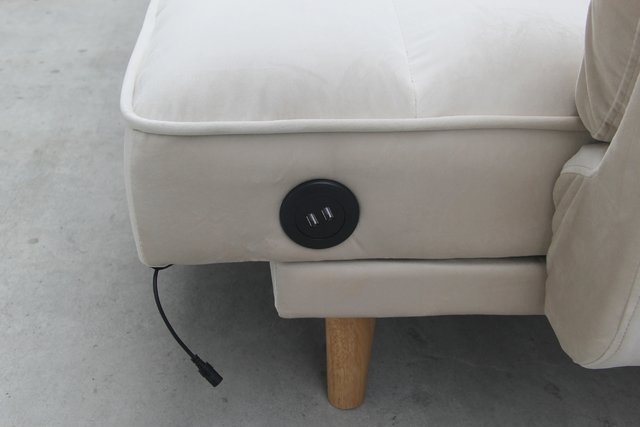 Sofa Bed Violetta Pana USB Beige