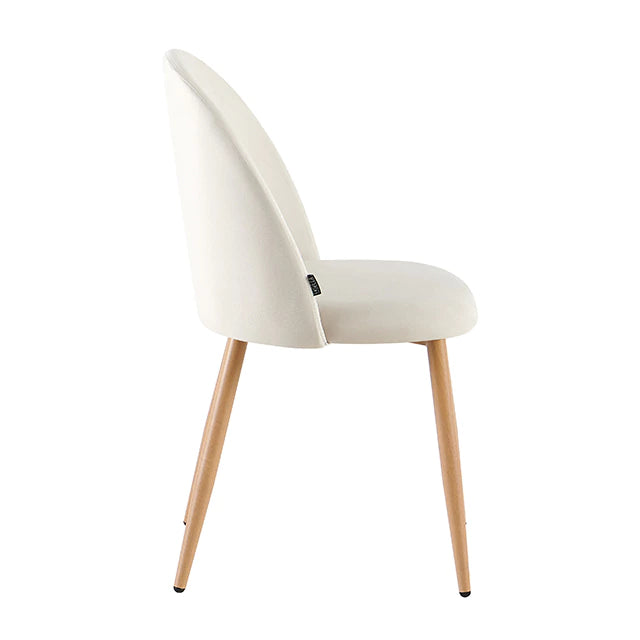 Silla Livia Lisa Beige Pana Base Natural