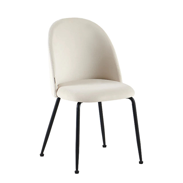 Silla Venecia Lisa Beige Pana Base Negra