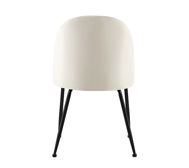 Silla Venecia Lisa Beige Pana Base Negra