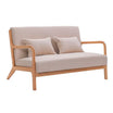 Sillón Olia 2 Cuerpos Chenille Beige Base Natural