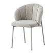 Silla Dublin Chenille Gris Base Capuccino