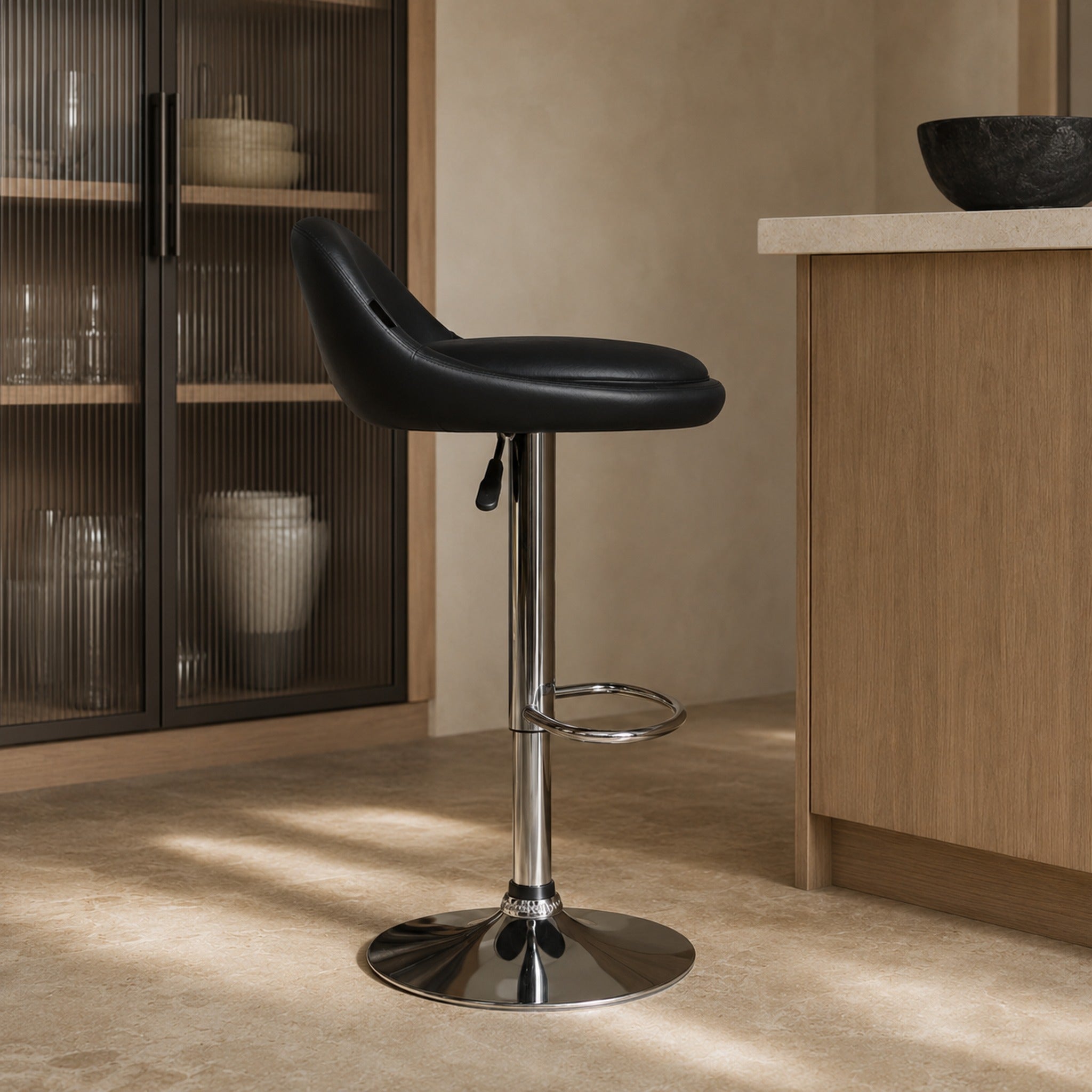 Banqueta Rava Ecocuero Negro