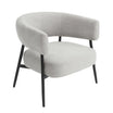 Sillón Dott Chenille Gris Base Negra