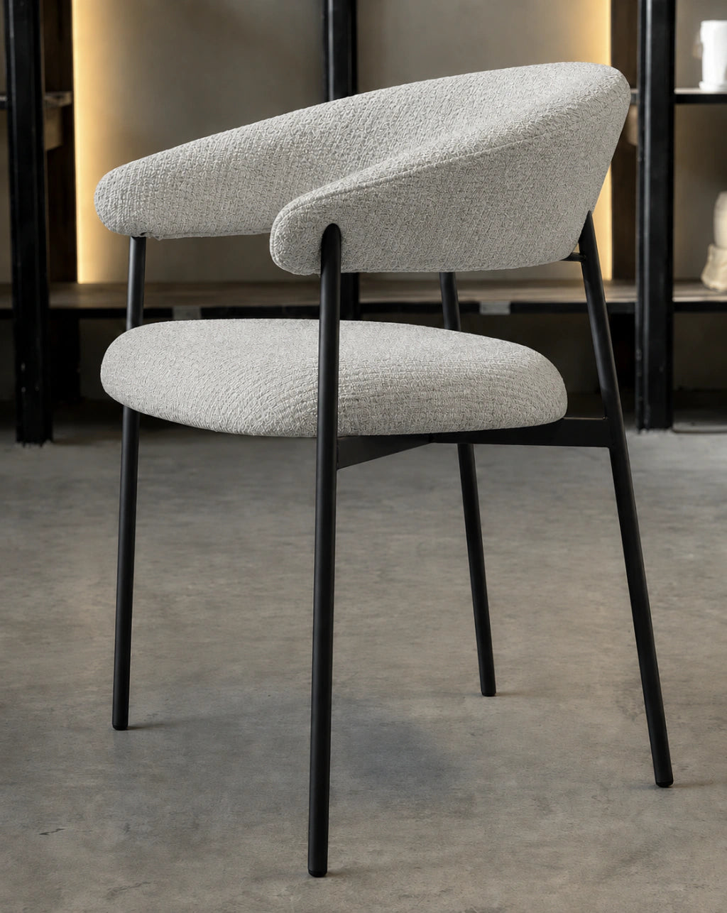 Silla Gala Gris Claro Base Negra