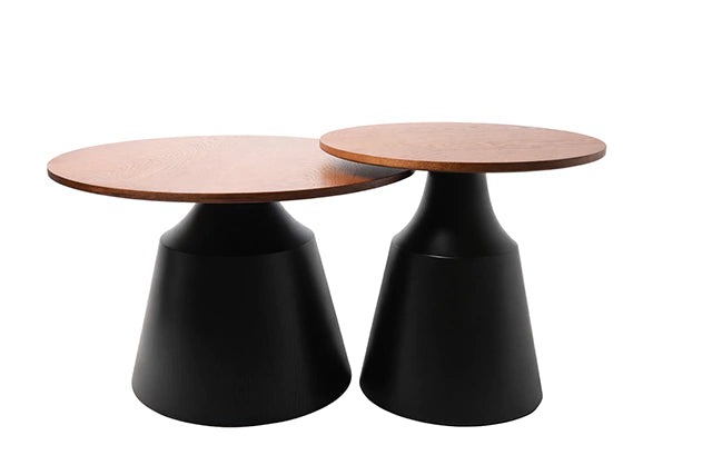 Set Miscela Madera Walnut Base Negra