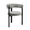 Sillón Jeanne Gris Claro Base Negra