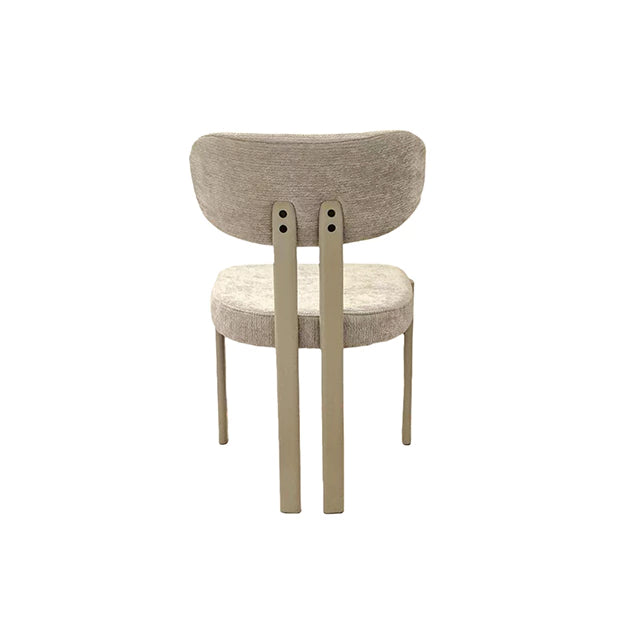 Silla Burdeos Tapizado Gris Claro Base Capuccino