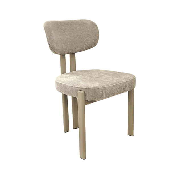 Silla Burdeos Tapizado Gris Claro Base Capuccino