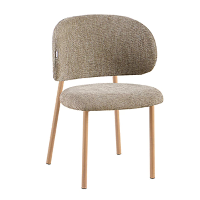 Silla Pragal Taupe Base Madera