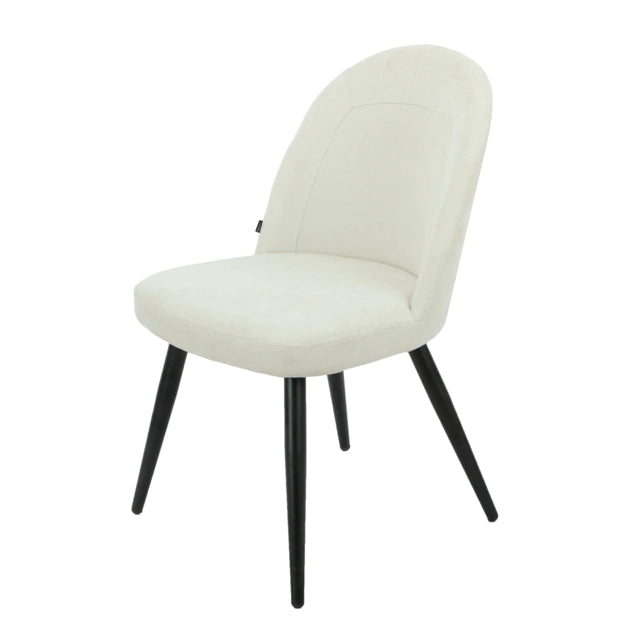 Silla Lara Beige Base Negra